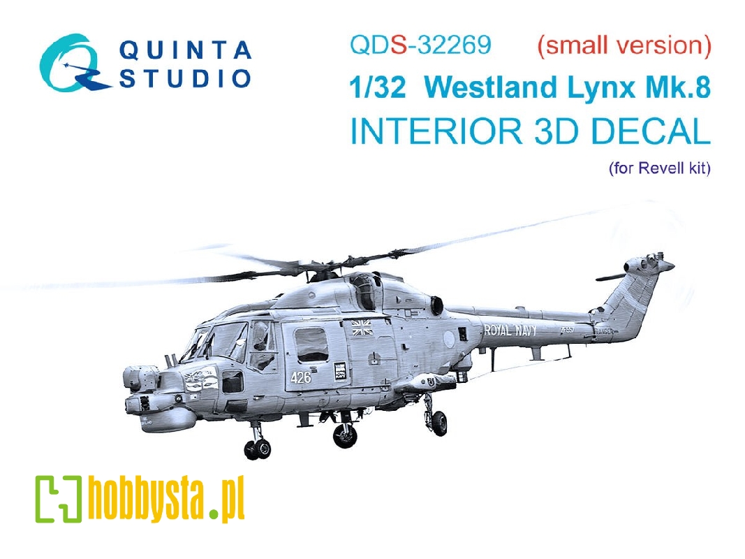 Westland Lynx Mk.8 - 3d-printed & Coloured Interior Small Version (For Revell Kits) - image 1