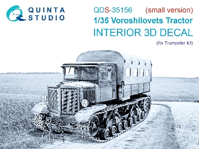 Voroshilovets Tractor - 3d-printed & Coloured Interior On Decal Paper (For Trumpeter Kits / Small Version) - image 1