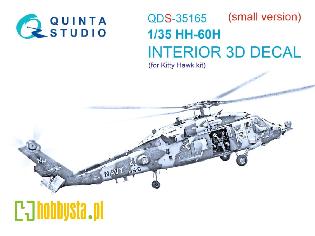 Sikorsky Hh-60 H Rescue Hawk - 3d-printed & Coloured Interior Small Version (For Kitty Hawk Kits) - image 1