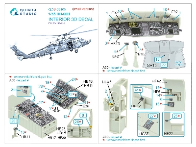 Sikorsky Hh-60 H Rescue Hawk - 3d-printed & Coloured Interior Small Version (For Kitty Hawk Kits) - image 11
