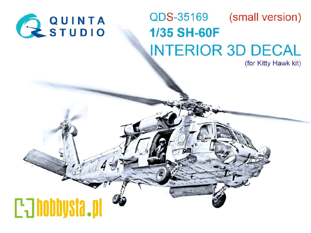 Sikorsky Sh-60 F Seahawk - 3d-printed & Coloured Interior Small Version (For Kitty Hawk Kits) - image 1