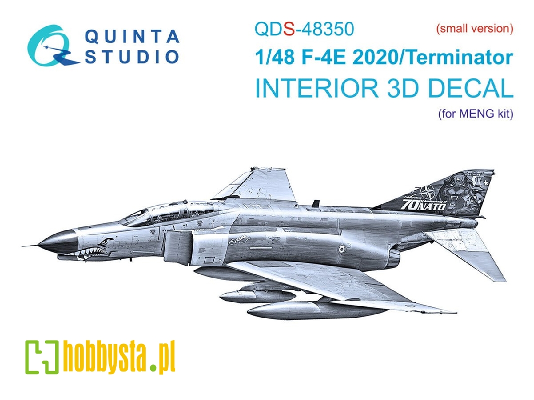 Mcdonnell Douglas F-4 E 2020 Terminator - 3d-printed & Coloured Interior Small Version (For Meng Kits) - image 1