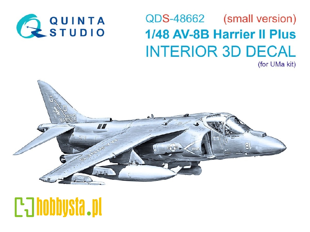 Av-8b Harrier Ii Plus - 3d-printed & Coloured Interior Small Version (For Uma Kits) - image 1