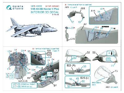 Av-8b Harrier Ii Plus - 3d-printed & Coloured Interior Small Version (For Uma Kits) - image 3