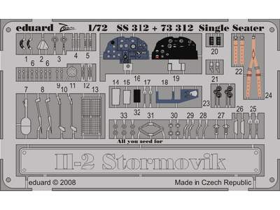 II-2 Stormovik Single Seater S. A. 1/72 - Academy Minicraft - image 1