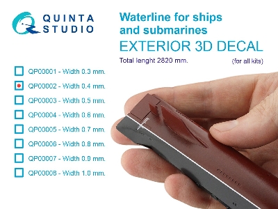 Waterline For Ships And Submarines - Width 0.4 Mm / Length 2820 Mm (For All Kits) - image 2