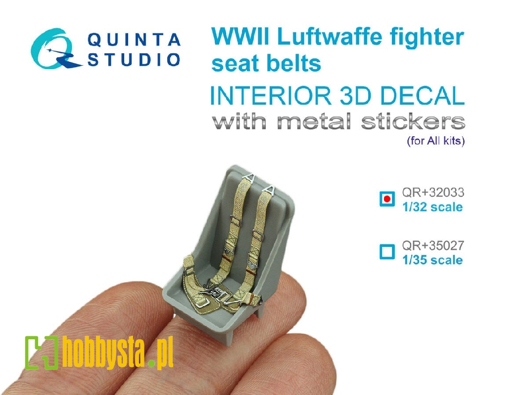 Luftwaffe Wwii Fighter Seatbelts With Metal Buckles (For All Kits) - image 1