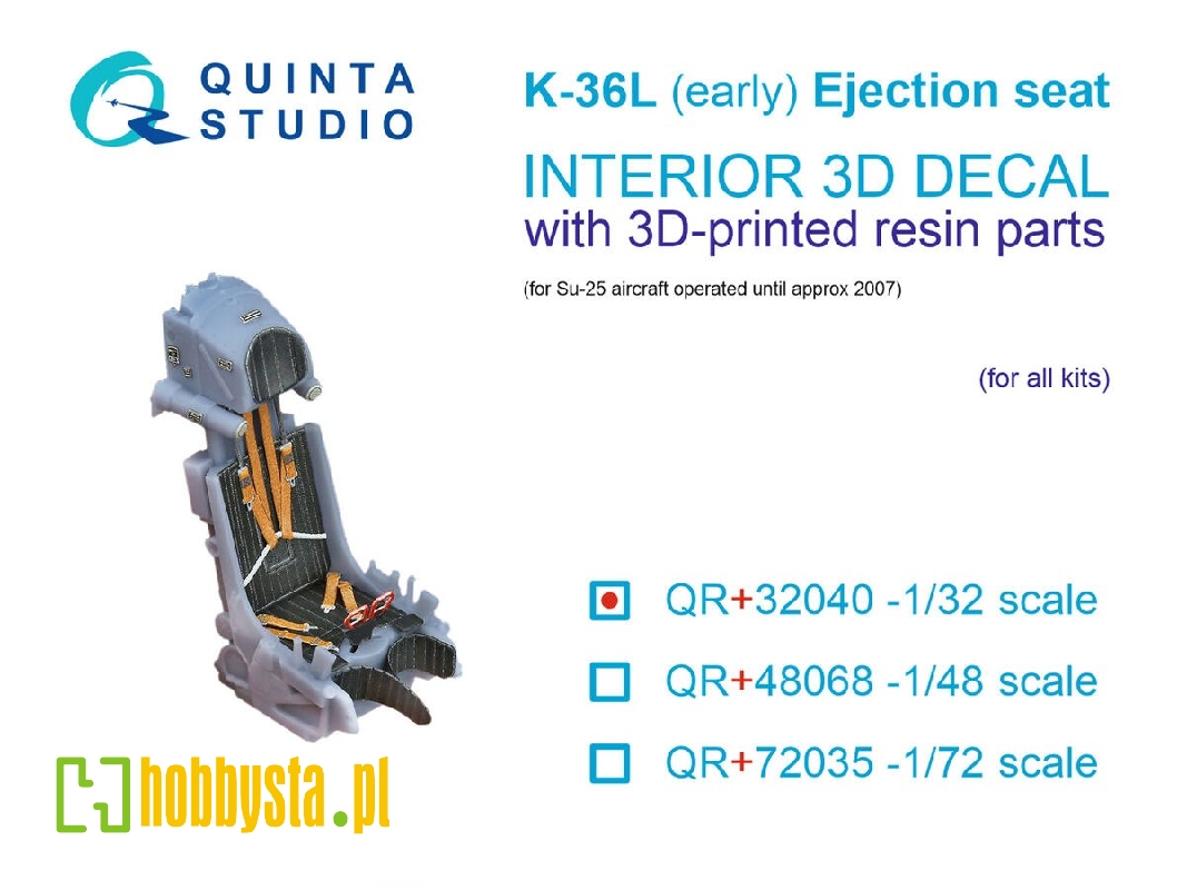 K-36l (Early) Ejection Seat - For Su-25 Aircraft Until 2007(For All Kits) - image 1