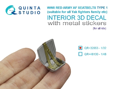 Red Army Wwii Air Force Seatbelts Type 1 With Metal Buckles (For All Kits) - image 1