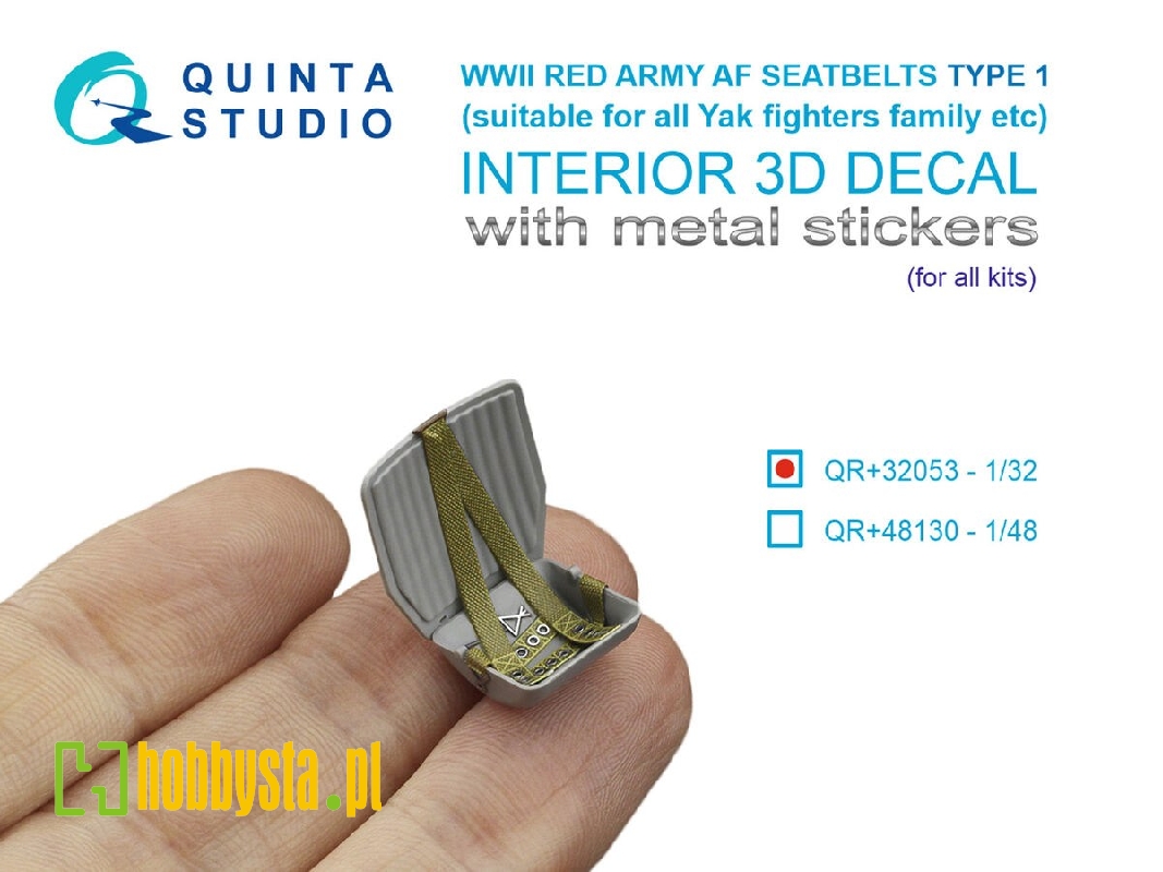 Red Army Wwii Air Force Seatbelts Type 1 With Metal Buckles (For All Kits) - image 1