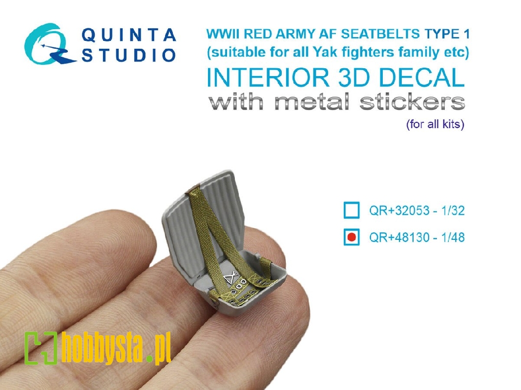 Red Army Wwii Air Force Seatbelts Type 1 With Metal Buckles (For All Kits) - image 1