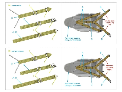 Red Army Wwii Air Force Seatbelts Type 2 With Metal Buckles (For All Kits) - image 9