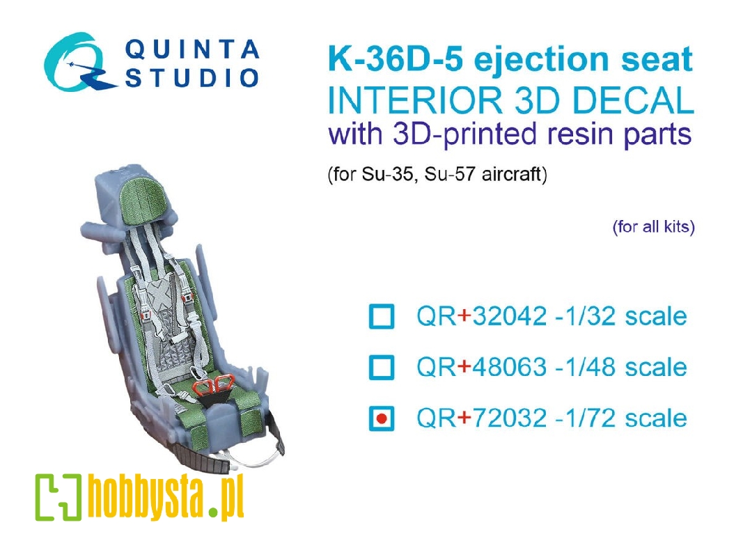 K-36d-5 Ejection Seat - For Su-35, Su-57 Aircraft (For All Kits) - image 1