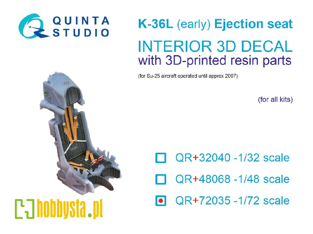 K-36l (Early) Ejection Seat - For Su-25 Aircraft Until 2007 (For All Kits) - image 1