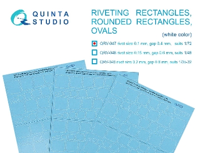 Riveting Rectangles, Rounded Rectangles And Ovals White (Size 0.10 Mm / Gap 0.4 Mm) - image 1