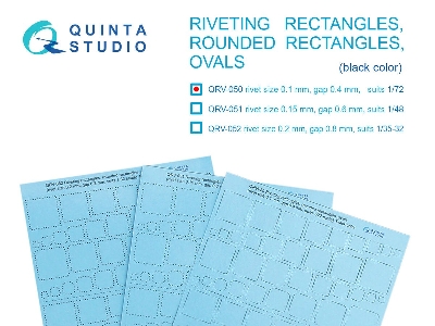 Riveting Rectangles, Rounded Rectangles And Ovals Black (Size 0.10 Mm / Gap 0.4 Mm) - image 1
