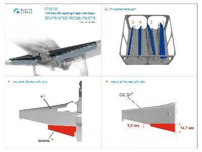 Yakovlev Yak-7b - Landing Flaps With Bays (3d-printed / For Zvezda Kits) - image 6