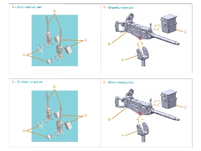 Browning .30 M2 An (Flexible) Machine Gun - 2 Pcs (3d-printed / For All Kits) - image 3