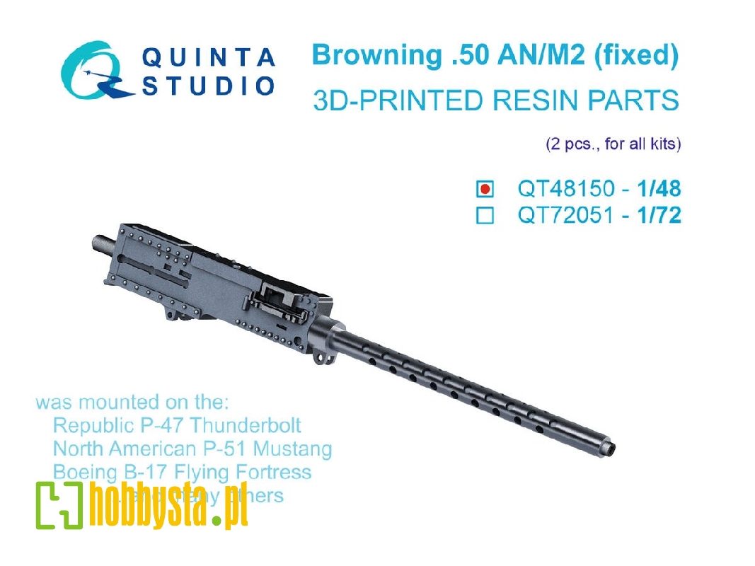 Browning .50 An_m2 (Fixed) Machine Gun - 2 Pcs (3d-printed / For All Kits) - image 1
