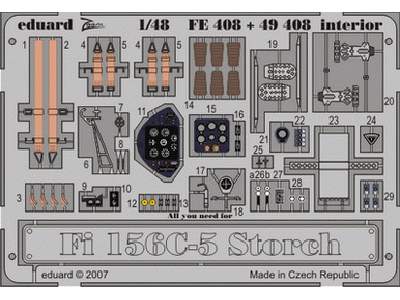 Fi 156C-5 Storch interior S. A. 1/48 - Tamiya - image 2