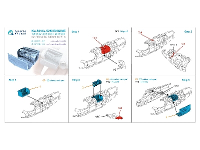 Kamov Ka-52 / Ка-52 М - Engine With Bay And Cover, Portside (For Dream Model And Quinta Kits) - image 7