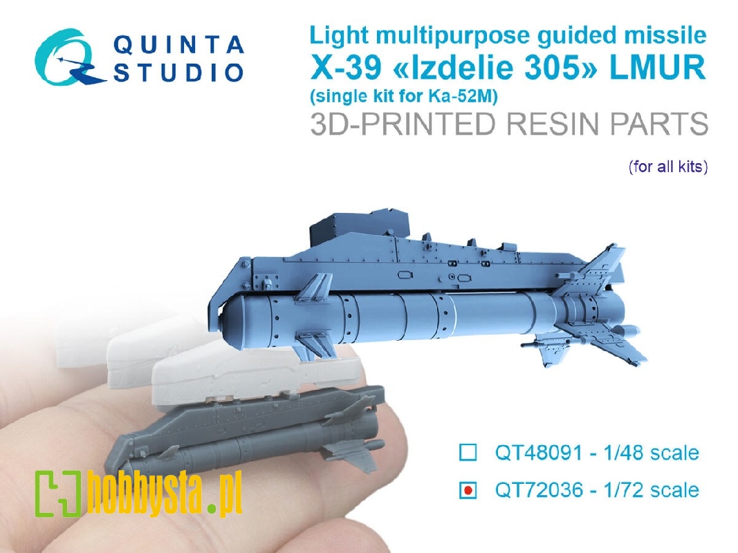 Light Multi-purpose Guided Missile X-39 "product 305" Lmur - Single-pack For Ka-52 M (For All Kits) - image 1
