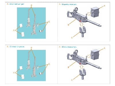 Browning .30 M2 An (Flexible) Machine Gun - 2 Pcs (3d-printed / For All Kits) - image 5