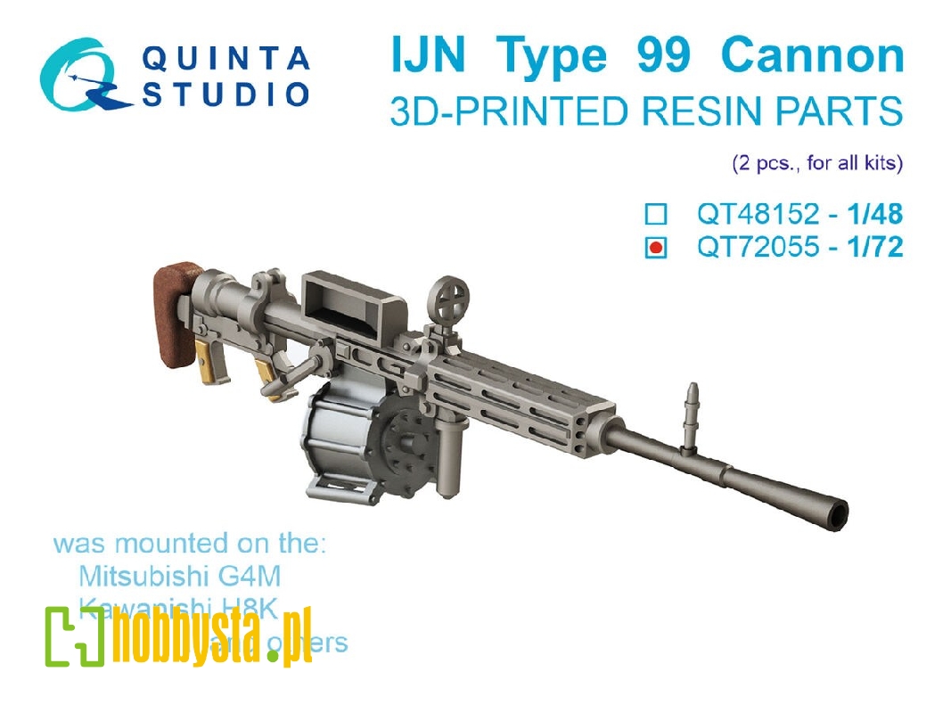 Ijn Type 99 Cannon - 2 Pcs (3d-printed / For All Kits) - image 1