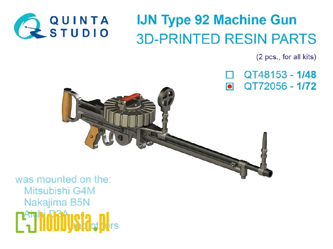 Ijn Type 92 Machine Gun - 2 Pcs (3d-printed / For All Kits) - image 1