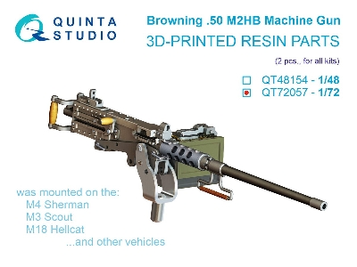 Browning .50 M2hb Machine Gun - 2 Pcs (3d-printed / For All Kits) - image 1
