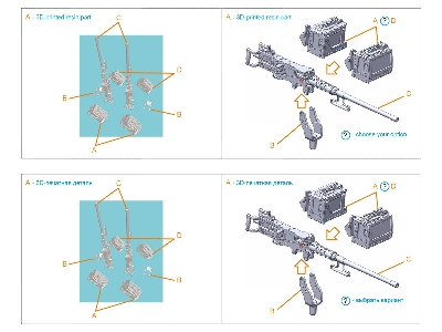 Browning .50 M2hb Machine Gun - 2 Pcs (3d-printed / For All Kits) - image 5