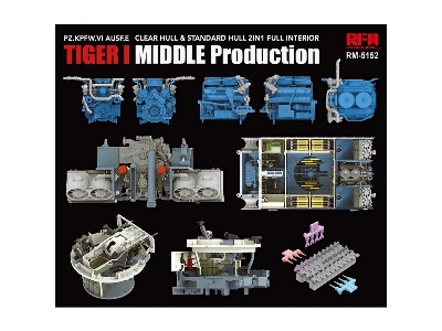 Tiger I Mid. Production With Interior (Clear Parts) 2-in-1 - image 5