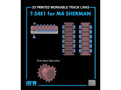 M4 Sherman - 3d-printed T-54e1 Workable Track Links - image 1