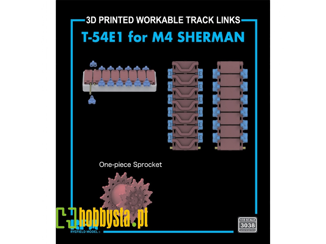 M4 Sherman - 3d-printed T-54e1 Workable Track Links - image 1