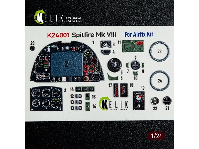 Supermarine Spitfire Mk Viii - Interior 3d-decals (For Airfix Kits) - image 1