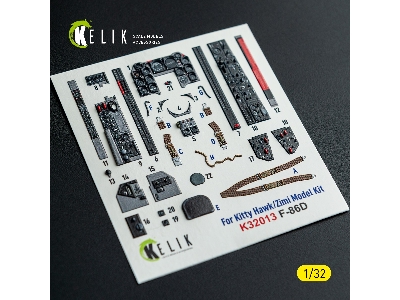 North American F-86 D Sabre - Interior 3d-decals (For Kitty Hawk & Zimi Models Kits) - image 1