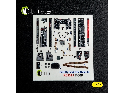 North American F-86 D Sabre - Interior 3d-decals (For Kitty Hawk & Zimi Models Kits) - image 2