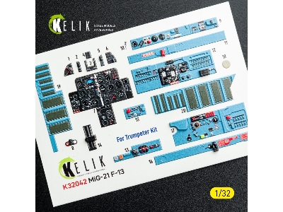 Mikoyan Mig-21 F-13 Export Version- Interior 3d Decals (For Trumpeter Kits) - image 8