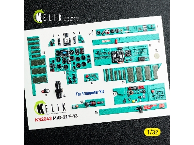 Mikoyan Mig-21 F-13 - Interior 3d Decals (For Trumpeter Kits) - image 2