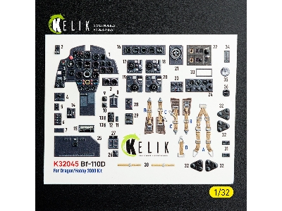Messerschmitt Bf-110 D - Interior 3d Decals (For Dragon / Hobby 2000 Kits) - image 2