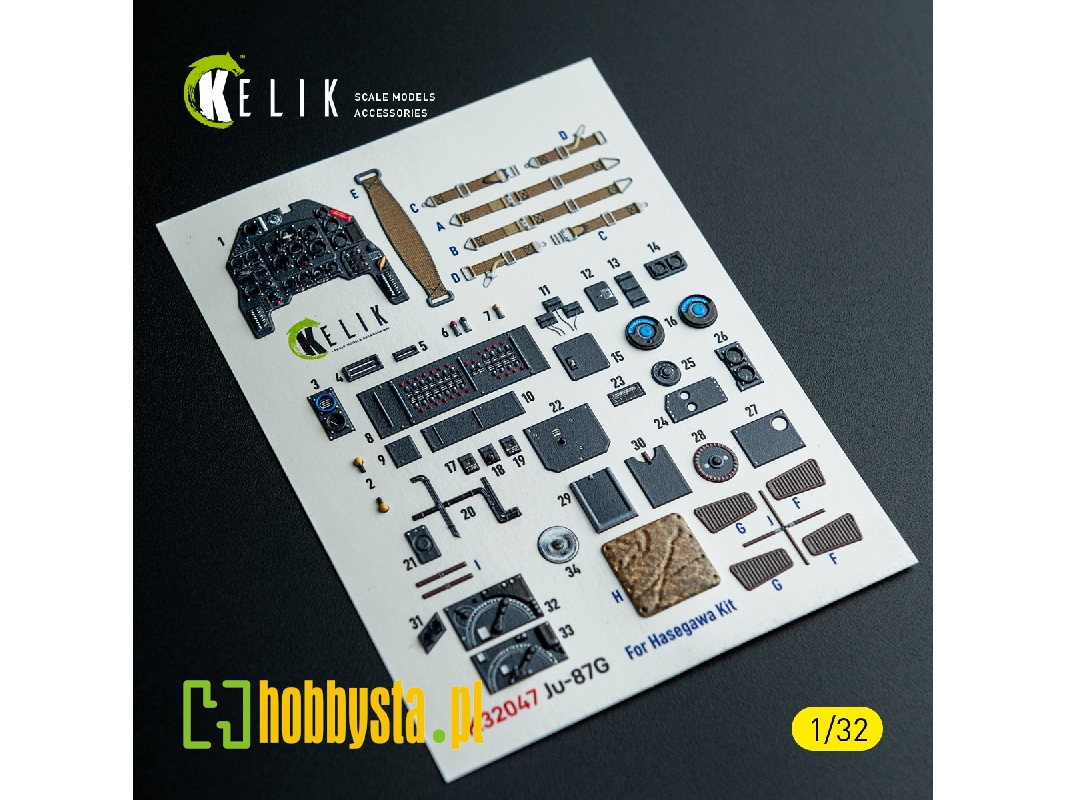 Junkers Ju-87 G Stuka - Interior 3d-decals (For Hasegawa Kits) - image 1