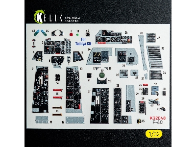 Mcdonnel Douglas F-4 C Phantom - Interior 3d-decals (For Tamiya Kits) - image 2