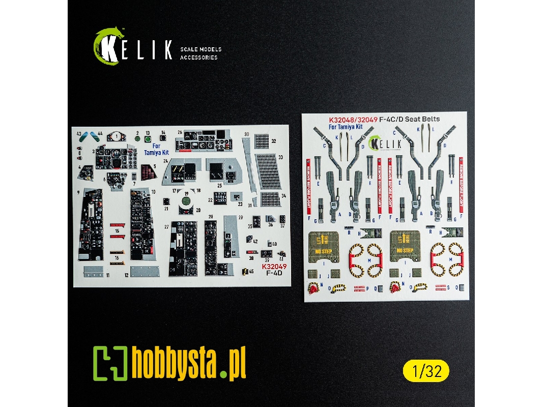 Mcdonnel Douglas F-4 D Phantom - Interior 3d-decals (For Tamiya Kits) - image 1