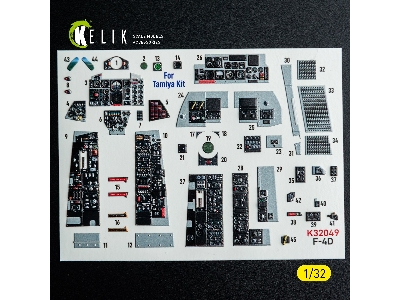 Mcdonnel Douglas F-4 D Phantom - Interior 3d-decals (For Tamiya Kits) - image 2