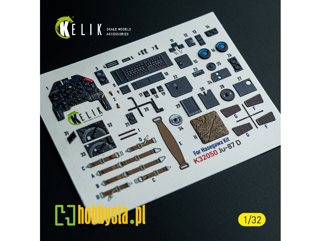 Junkers Ju-87 D Stuka - Interior 3d-decals (For Hasegawa Kits) - image 1