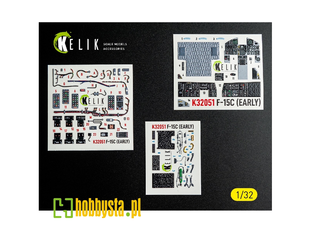 Mcdonnell Douglas F-15 C (Early) - Interior 3d-decals (For Tamiya Kits) - image 1