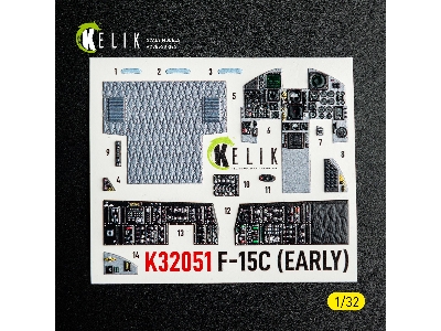 Mcdonnell Douglas F-15 C (Early) - Interior 3d-decals (For Tamiya Kits) - image 2