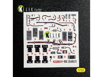 Mcdonnell Douglas F-15 C (Early) - Interior 3d-decals (For Tamiya Kits) - image 9