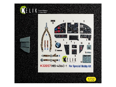 Morane-saulnier Ms.406 C-1 - Interior 3d-decals (For Special Hobby Kits) - image 1