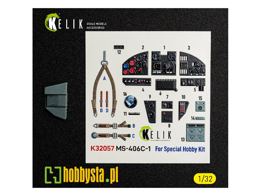 Morane-saulnier Ms.406 C-1 - Interior 3d-decals (For Special Hobby Kits) - image 1